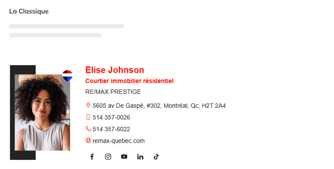 Signature courriel - La classique