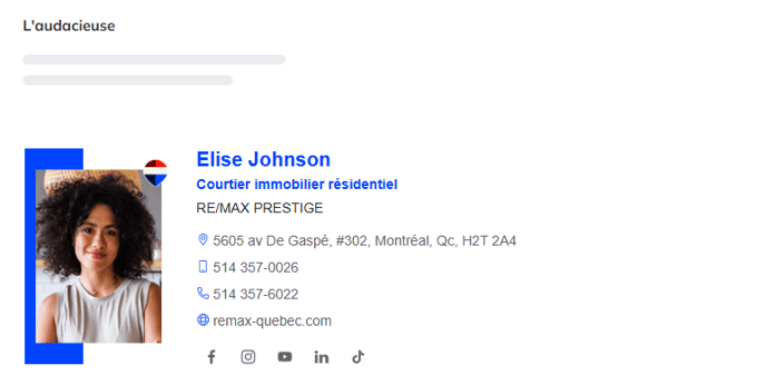 Signature courriel - Laudacieuse